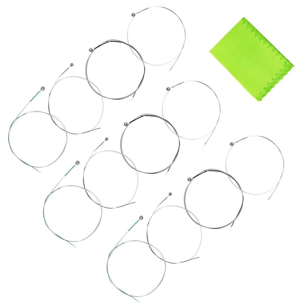 Violin Strings 3 Full Set Stainless Steel Core Nickel Plated Ball End Nickel Chrome with 1 Piece Cleaning Cloth for Musical Instruments E-A-D-G