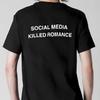 Social Media Romantic T-shirt Fun Custom Couple Short Sleeved 100% Pure Cotton Round Neck Top for Men and Women Gothic Style