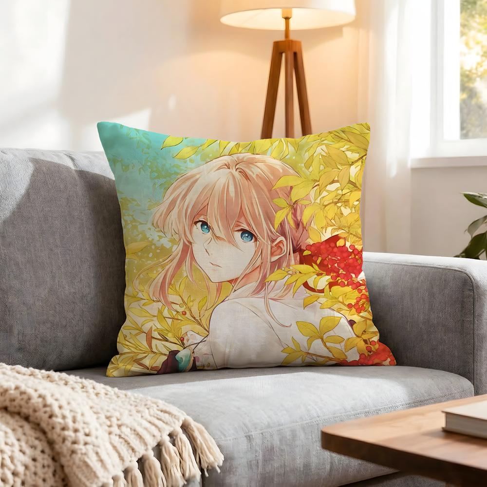 Anime Violet Evergarden Cushion Cover Pcs Decorative Covers Soft Cushion Case for Sofa Couch Decor x x Pillowcases 30X30cm