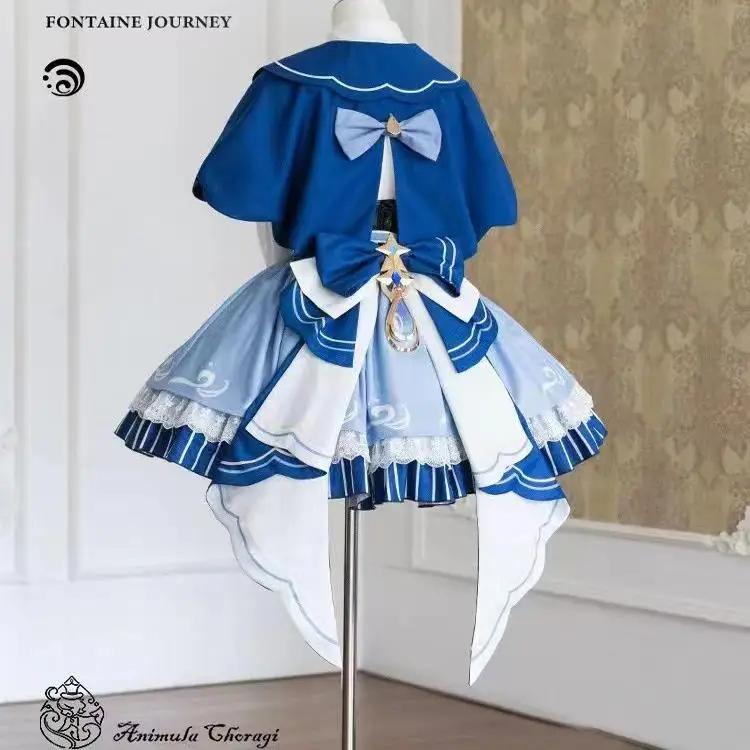 Lolita Déguisement Cosplay Cos Jeu Anime Fête Uniforme Genshin Impact Fontaine Tour Furina De Fontaine Hallowen Jouer un rôle