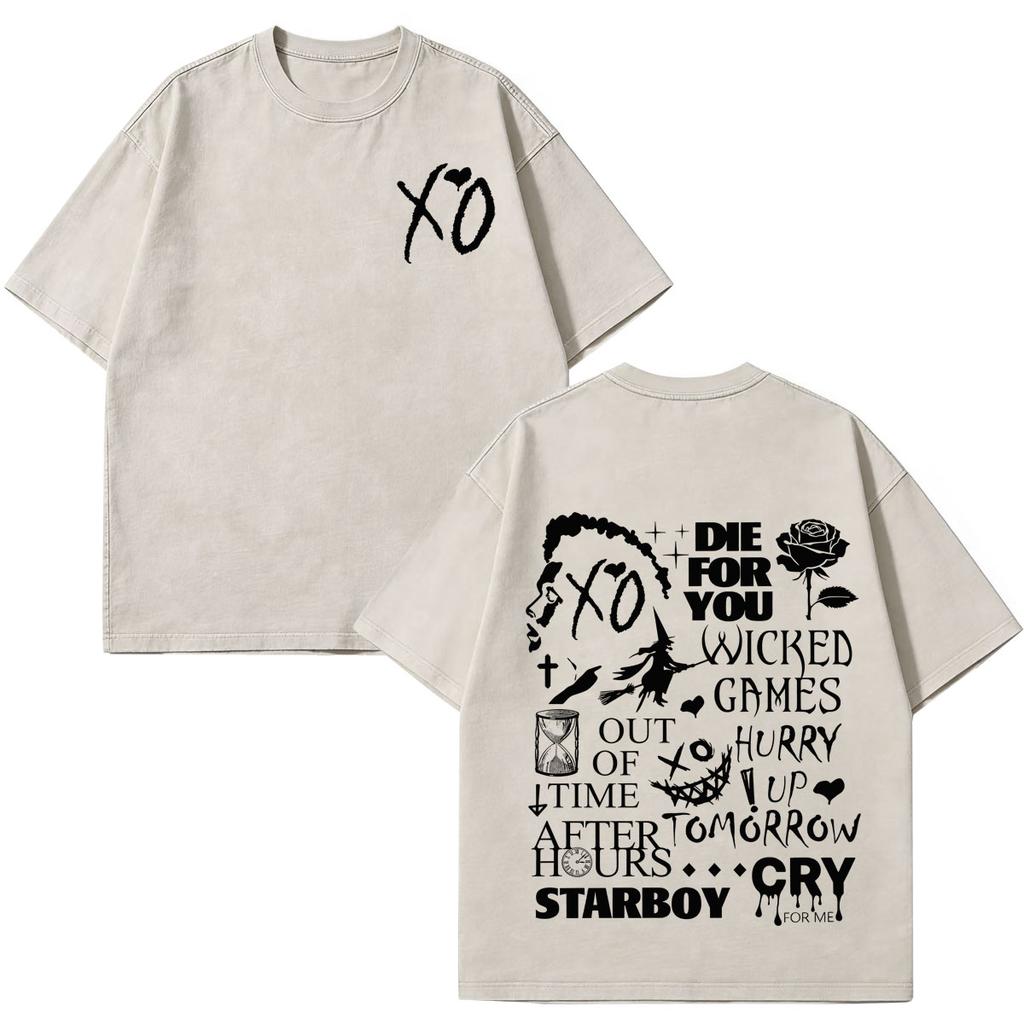 The Weeknd After Hours Til Dawn Tour 2026 Print Vintage Washed Tshirts Men Women Fashion T Shirt Casual Short Sleeve Tshirts