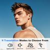 Language Translation Earbuds, 3-in-1 AI Real Time Translator Earbuds,Compatible with iOS & Android, Ideal for Travel, Work & Study-Black