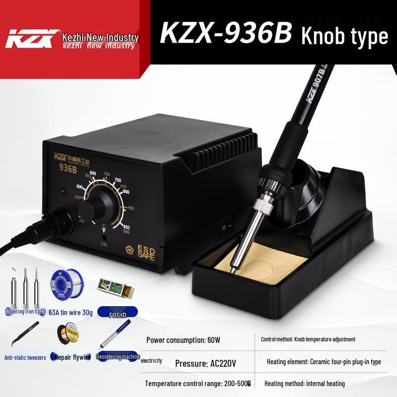 Kezhi 60W Digital Display Soldering Station 936, Internal Heating, Adjustable Temperature for Mobile Phone Repair.