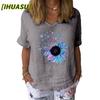 Bluse e Camicie Casual da Donna a Manica Corta con Scollo a V