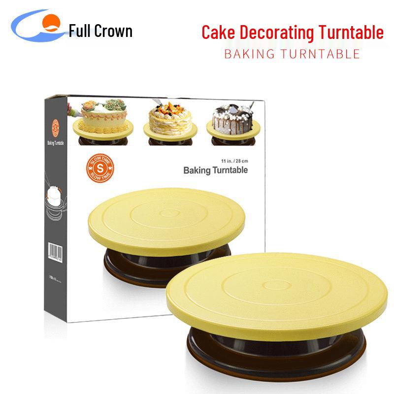 Special Cross-Border Cake Decorating Turntable with Non-Slip Strip - Plastic Rotating Cake Stand Baking Tool