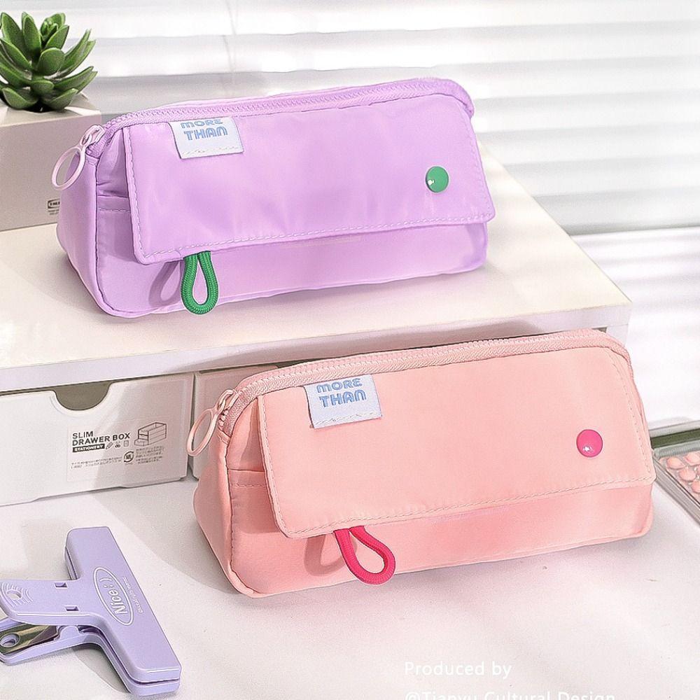 

Double layer Large Capacity Pencil Bag Pen Pouch Stationery Storage Bag Kids Gift