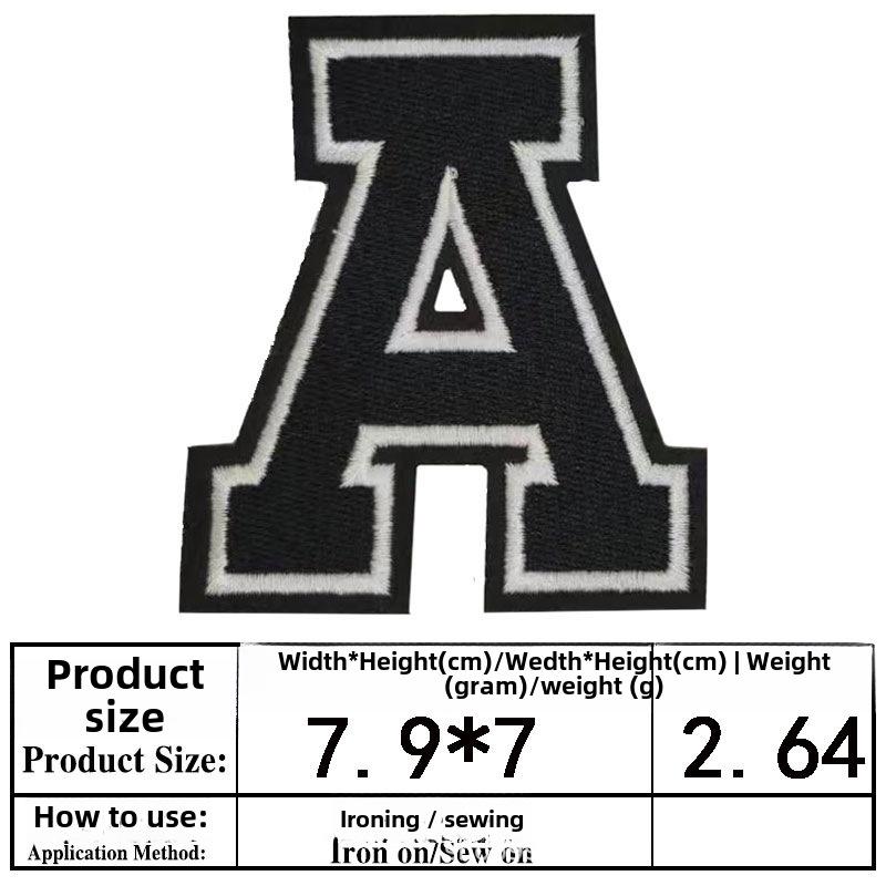 Embroidered Alphabet & Number Jersey Patch Armband Badge