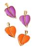 Women Earrings Colored Spray Paint Heart-shaped Water Drop Double Layer Earrings Lightweight Jewelry Accessories