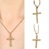 Practical Crosses Pendant Charm Jewelry Copper Craftsmanship with Adjustable Chain for Comfortable Daily Wear