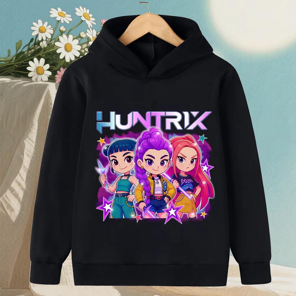 Kids Boys Girls Anime Clothes Kpop Demon Hunters Casual Fashion Warm Autumn Winter Sweatshirt Hoodie