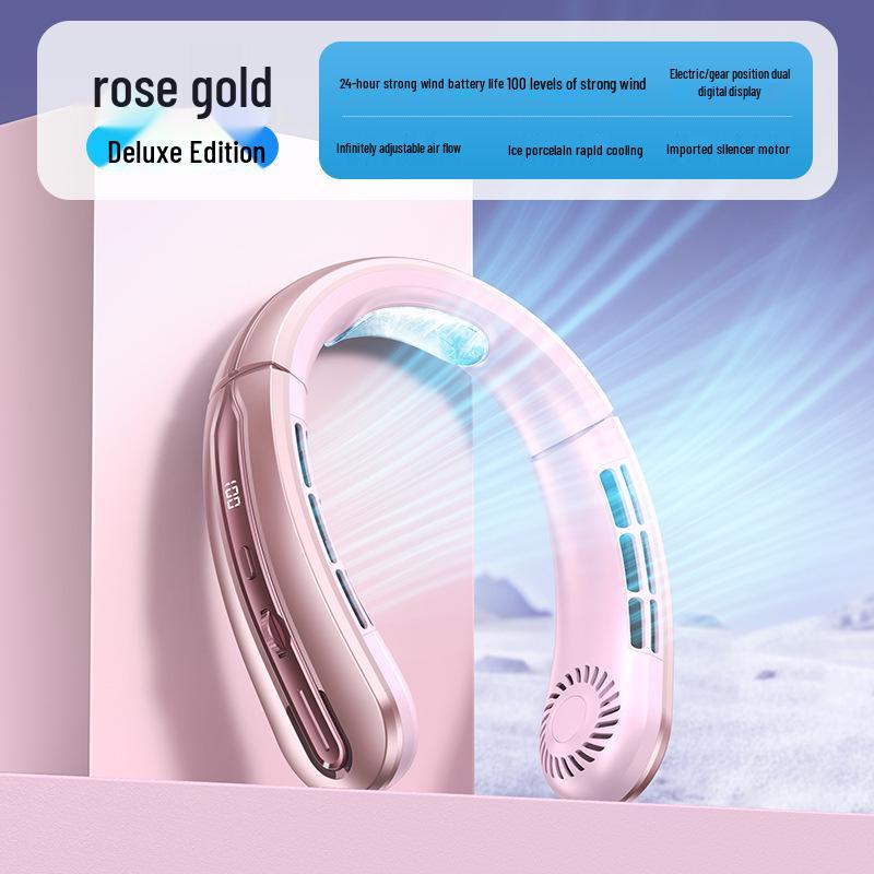 Ultra-Quiet Neck Hanging Fan with Long Battery Life and USB Charging (2026 Model)