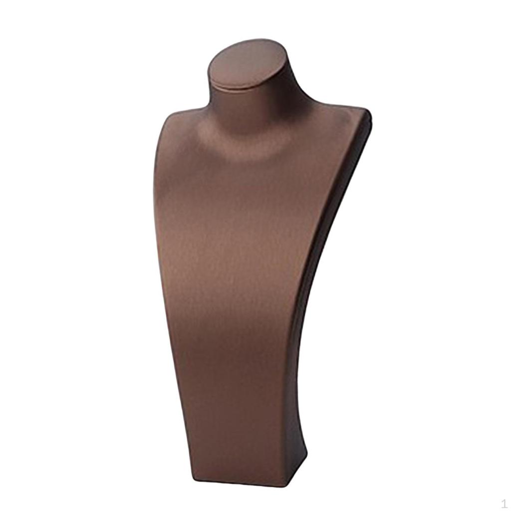 Elegant Necklace Stand, PU Leather Jewelry Display Retro Mannequin Bust, Tabletop Storage