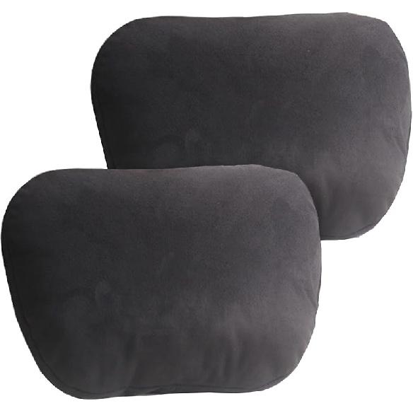 2PCS Car Pillow for Car Neck Pillow for Driving Seat Lumbar Support Soft Cushion with Extra Filling Accessories Back Support for Travel Nap and Trips Head