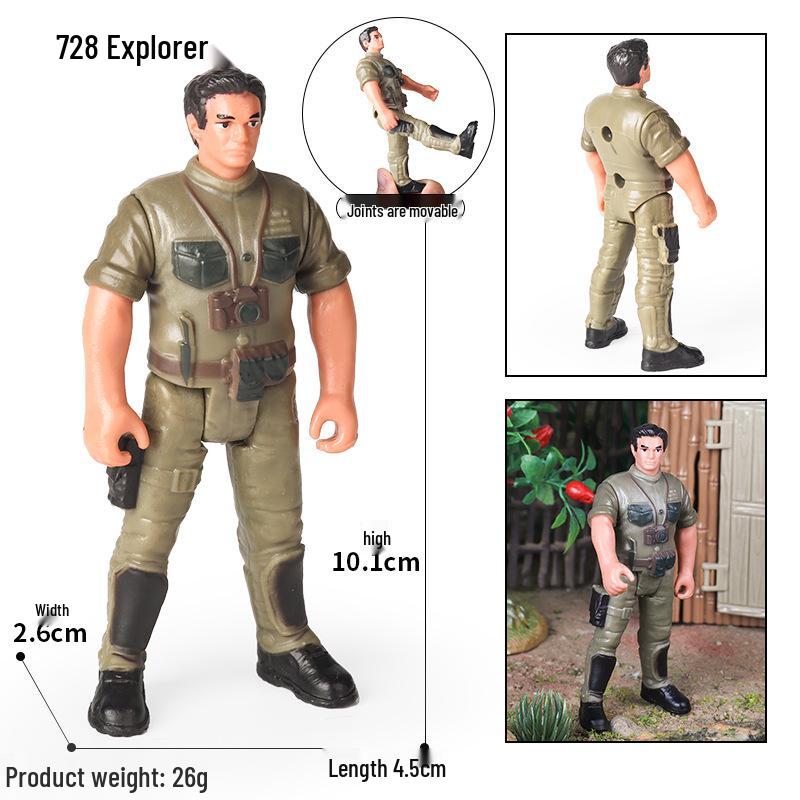 Farmer & Breeder Figure Set - Police Officer, Veterinarian, Plow Worker Toy Ornaments for Kids