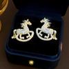 S925 Silver Needle Swan Earrings with Micro-Inlaid Zircon – Elegant, Fashionable, and Versatile