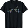 Heartbeat Cat Lover Animal Silhouette Cute Cat TShirt Unisex T-Shirt