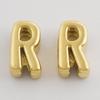 3/6pcs Real Gold Plated A-Z Stainless Steel Beads For Jewelry Making Supplies 2mm Hole Spacer/Loose Bead DIY Handmade Materials