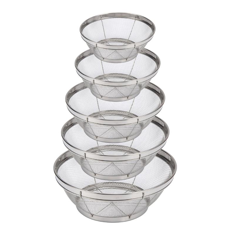 Professional Kitchen Sieves With Extra Fine Mesh Rice Strainer Stainless Steel Colander For Straining Grains Fruit