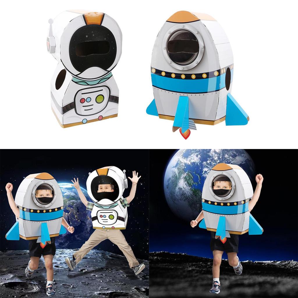 Astronaut wearing Cardboard Box Model,
