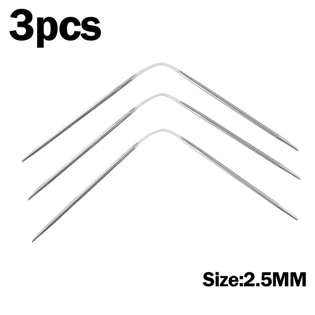 21~23cm Knitting Needles Set 3 Pcs 3.5mm 3mm 4.5mm