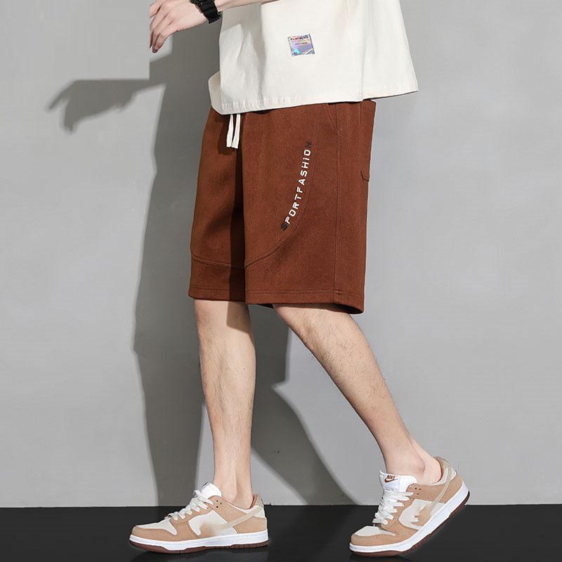 Summer Men's Sweat Shorts Knee-Length Straight Loose Short Pants Streetwear Drawstring Solid Color Casual Shorts Big Size 8XL