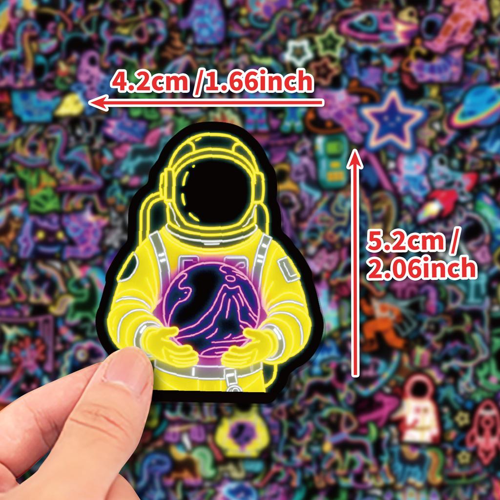 224 Neon Series Cartoon Graffiti Stickers Do Not Repeat Hand Account Computer Decorative Stickers
