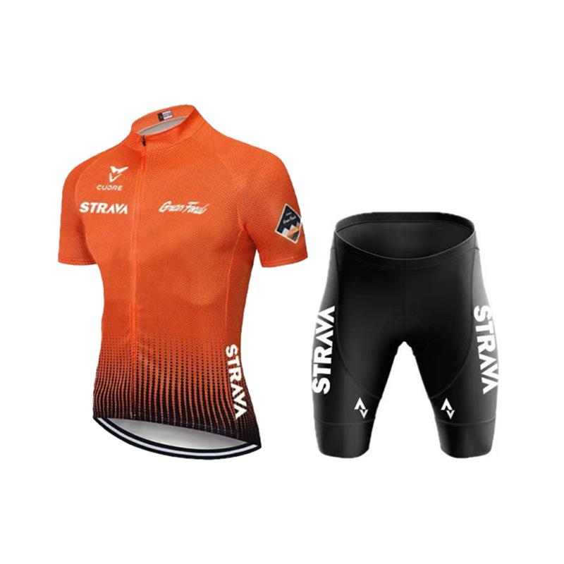 Short Sleeve Set Strap Cycling Pants Cycling Team, Quick Drying High Elastic Cycling Suit Short Sleeve 2026 Summer Breathable Cycling Suit Set