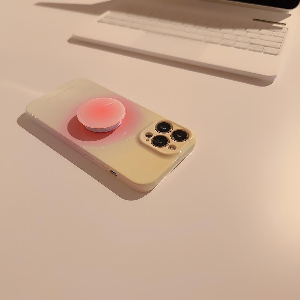 Künstlerische pinkfarbene Handyhülle mit Farbverlauf