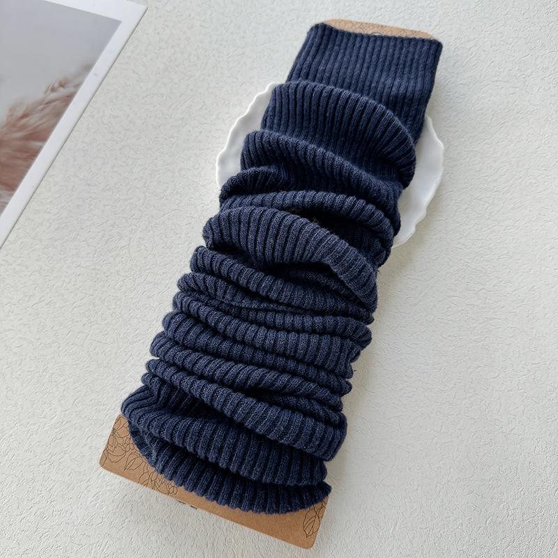 Soft Skin-Friendly Sweat-absorbent Knitted Leg Warmers White Leg Guards Korean Ins Style Foot Covers College JK Slouch Socks