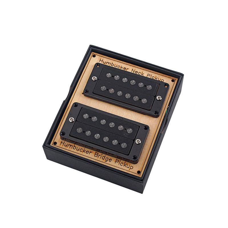 Six-string Double Coil Pickups Black with Fiberboard Frame Guitar Mounting Accessories for LP
