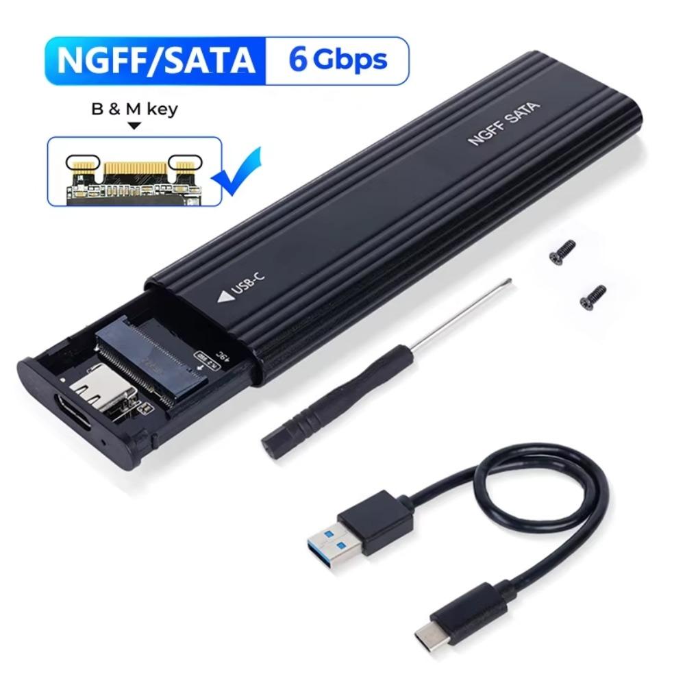מארז חיצוני לכונן SSD NVME Pcie M.2 2230/2242/2260/2280 M.2 ל-USB C 10Gbps מארז אלומיניום SSD Type A+C עבור M/M+B Key