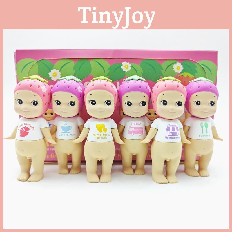 Adorable Strawberry Angel Figurines Blind Box Pvc Collectible Toys For Cake Gifts