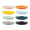 4Pcs 20cm Lightweight Unbreakable Wheat Straw Plates Deep Dinner Plate for Kids Toddler Adult Dishwasher Microwave Safe