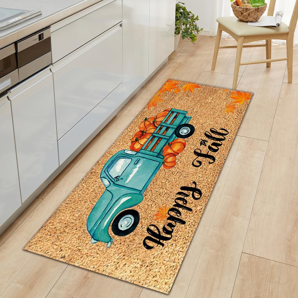 Faceless Doll Thanksgiving Door Mat Kitchen Absorbent Strip Bedroom Non-Slip Floor Mat Living Room Carpet