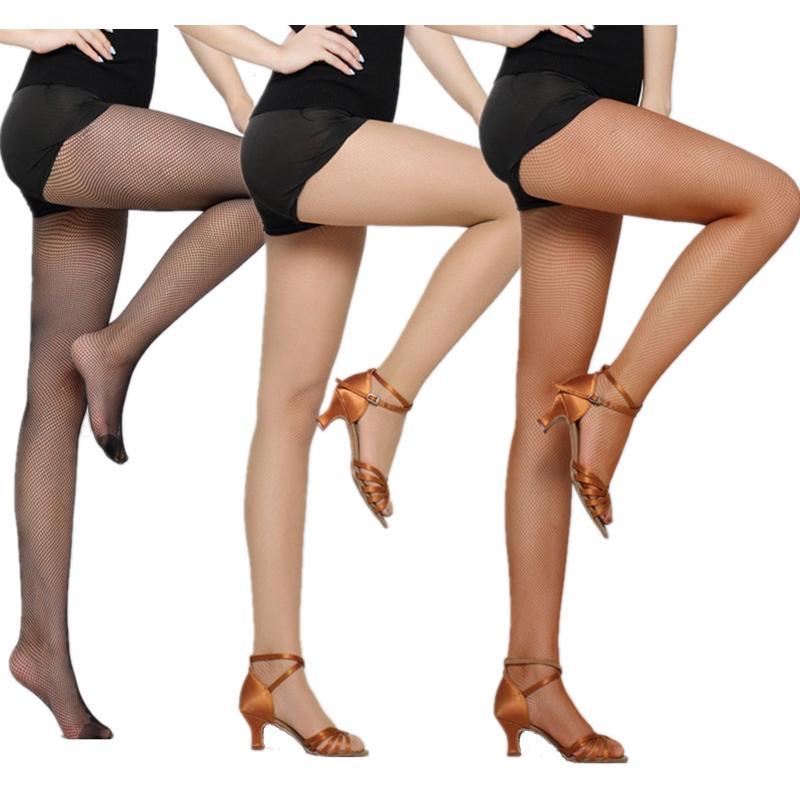 2Pair/Lot Professional Latin Dance Stocking Fishnet Bodystocking Latin Dance Hard Yarn Caramel Nylon Tight Sexy Pantyhose