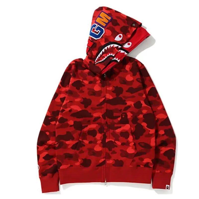 Американская ретро камуфляжная толстовка с капюшоном на молнии - Унисекс осенняя верхняя одежда Small