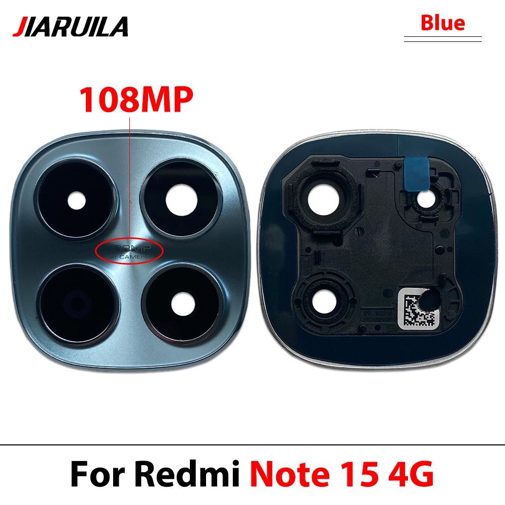 1Pcs Black Rear Back Camera Glass Lens With Frame For Xiaomi Redmi Note 11 Pro 1G 1G Note 11 1G Camera Glass With Adhesive