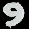 Large 40" White Giant Number Age Foil Balloons Helium Air Happy Birthday Party