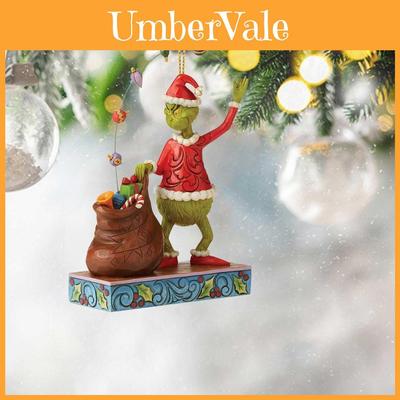 Fun Grinch Hanging Decoration Acrylic Christmas Tree Ornament For Car Interior Styling