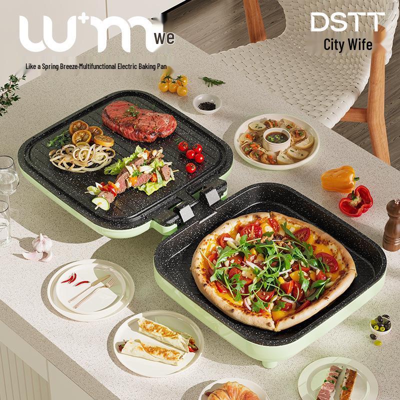 Multi-functional Double-Sided Electric Griddle: Non-stick, Fast Roast, Large Capacity Grill & Pancake/Waffle Maker