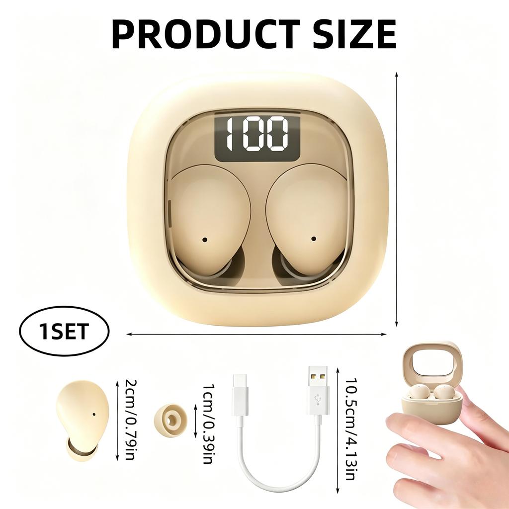 Mini Invisible Earbuds Bluetooth TWS Wireless Earphones HIFI Stereo Noise Reduction Heasets with Microphones Headphones