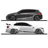 2PCS DIY Car Both Sides Body Stickers Stripes Auto Door Decals Automobiles Products Car Wrap Vinyl Film Car Accessories