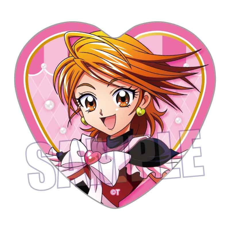 Bell House Futari wa Pretty Cure Max Heart Trading Heart Can Badge Action 1 Box W57 x Tin Ver. Approx. H52.5mm