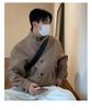 Men's High-End Woolen Stand-Collar Jacket - Korean & British Style Trend for Autumn/Spring