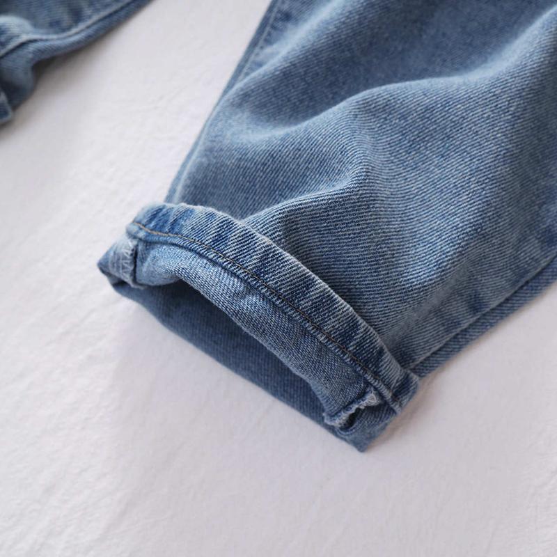 Kids Clothes Spring Boys Blue Jeans Casual Cartoon Trousers Children Jeans Soft Denim Pants