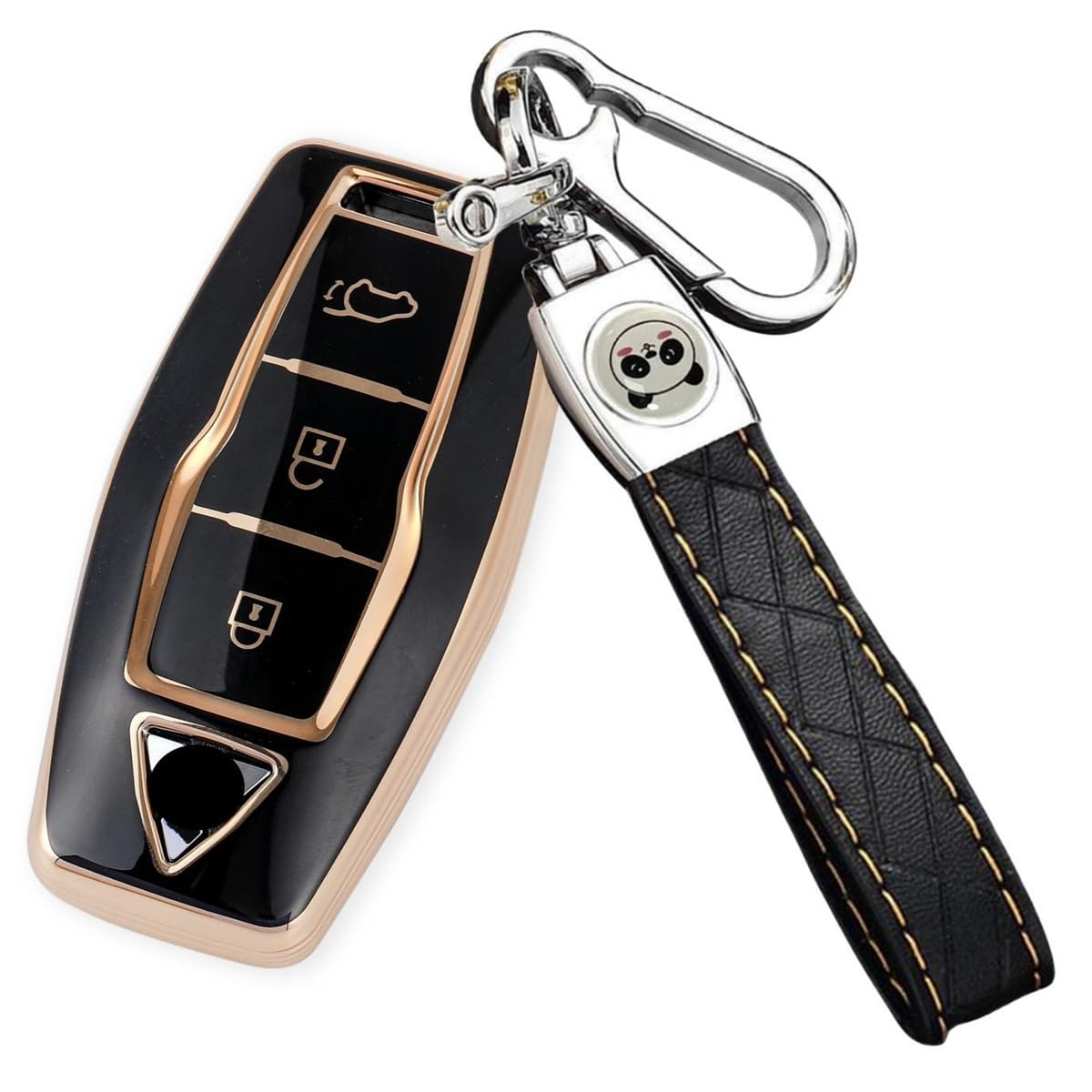 [ZANEKO] New Outlander Key Case Compatible with Mitsubishi New Outlander ZA-XMjb-xinSL-GoldBlack чёрный