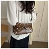 New Large Capacity Polka Dot Handbag Metal Buckle Leather Shoulder Bag Underarm Bags