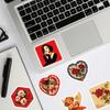 50Pcs Red Aesthetic Vintage Rose Stickers - Non-repeating Decals for Phone/Notebook/Cup Decor
