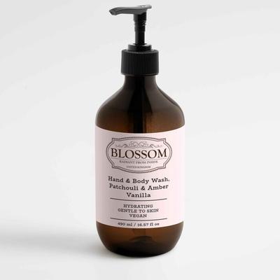 Blossom Hand & Body Wash, Patchouli & Amber Vanilla, Designed from the UK