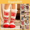 Festive Christmas Slipper Socks Featuring Soft Faux Fleece Lining And Gripper Soles